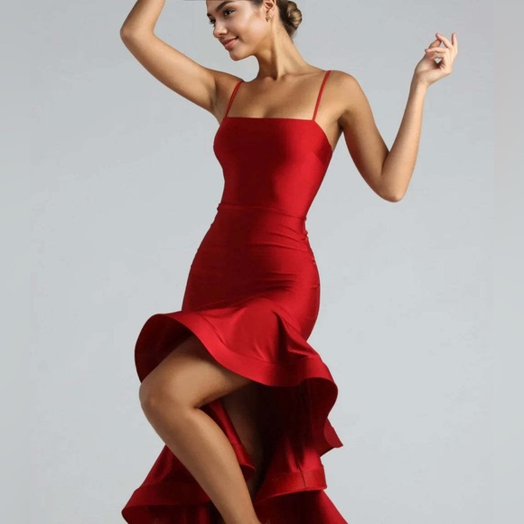 MOVING SALE -SEXY Red high-low Darcy Dress-Windsor Sz.S - Picture 2 of 9